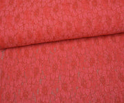 ABİYELİK İŞLEMELİ GÜPÜR DANTEL KUMAŞ - MERCAN