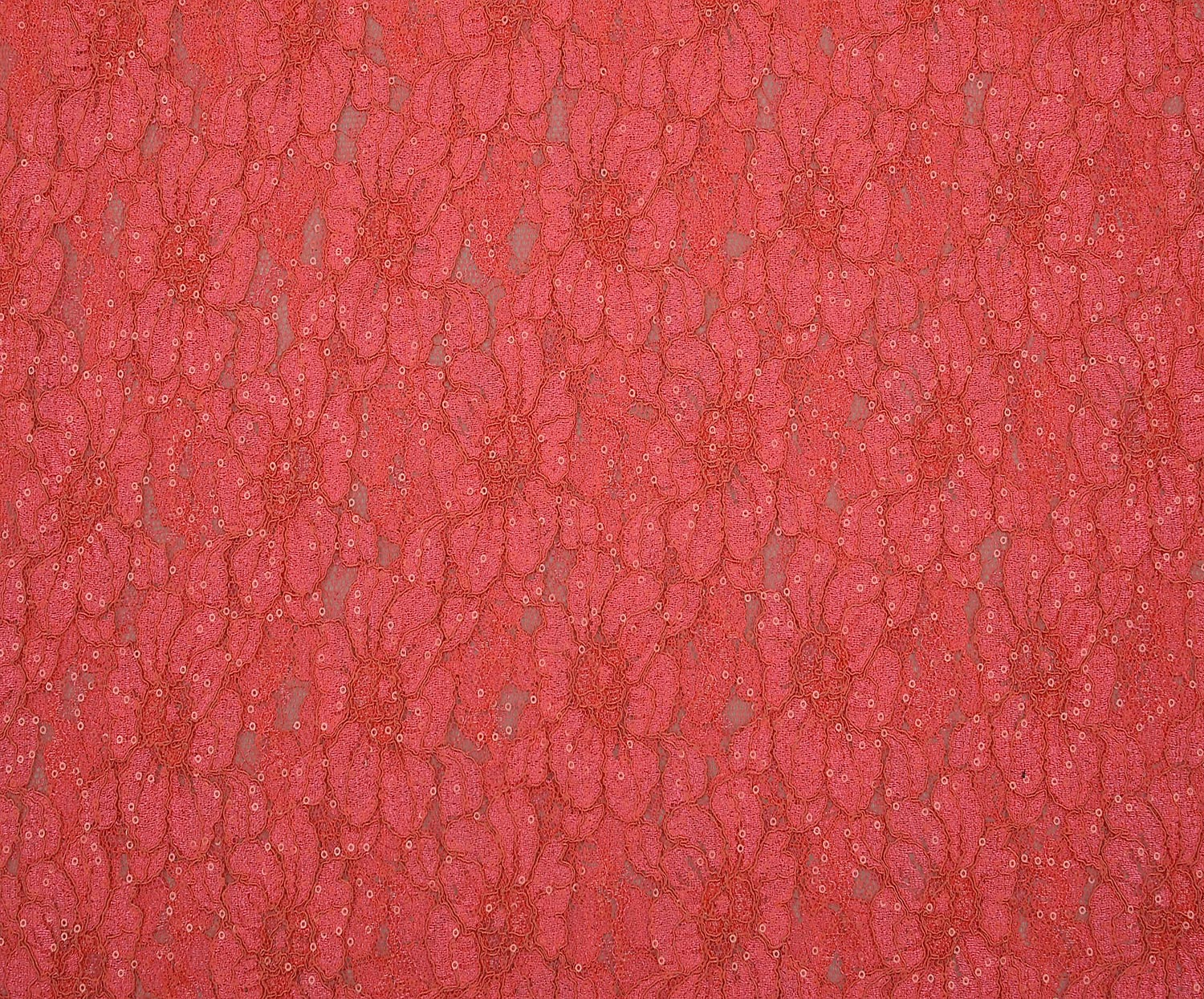 ABİYELİK İŞLEMELİ GÜPÜR DANTEL KUMAŞ - MERCAN