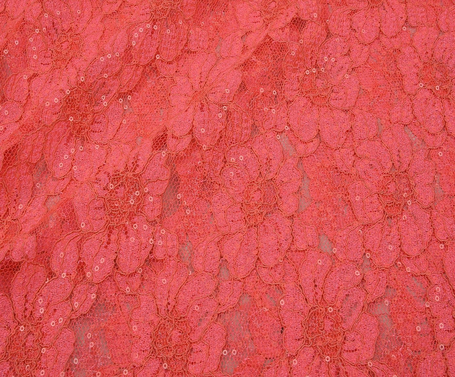 ABİYELİK İŞLEMELİ GÜPÜR DANTEL KUMAŞ - MERCAN