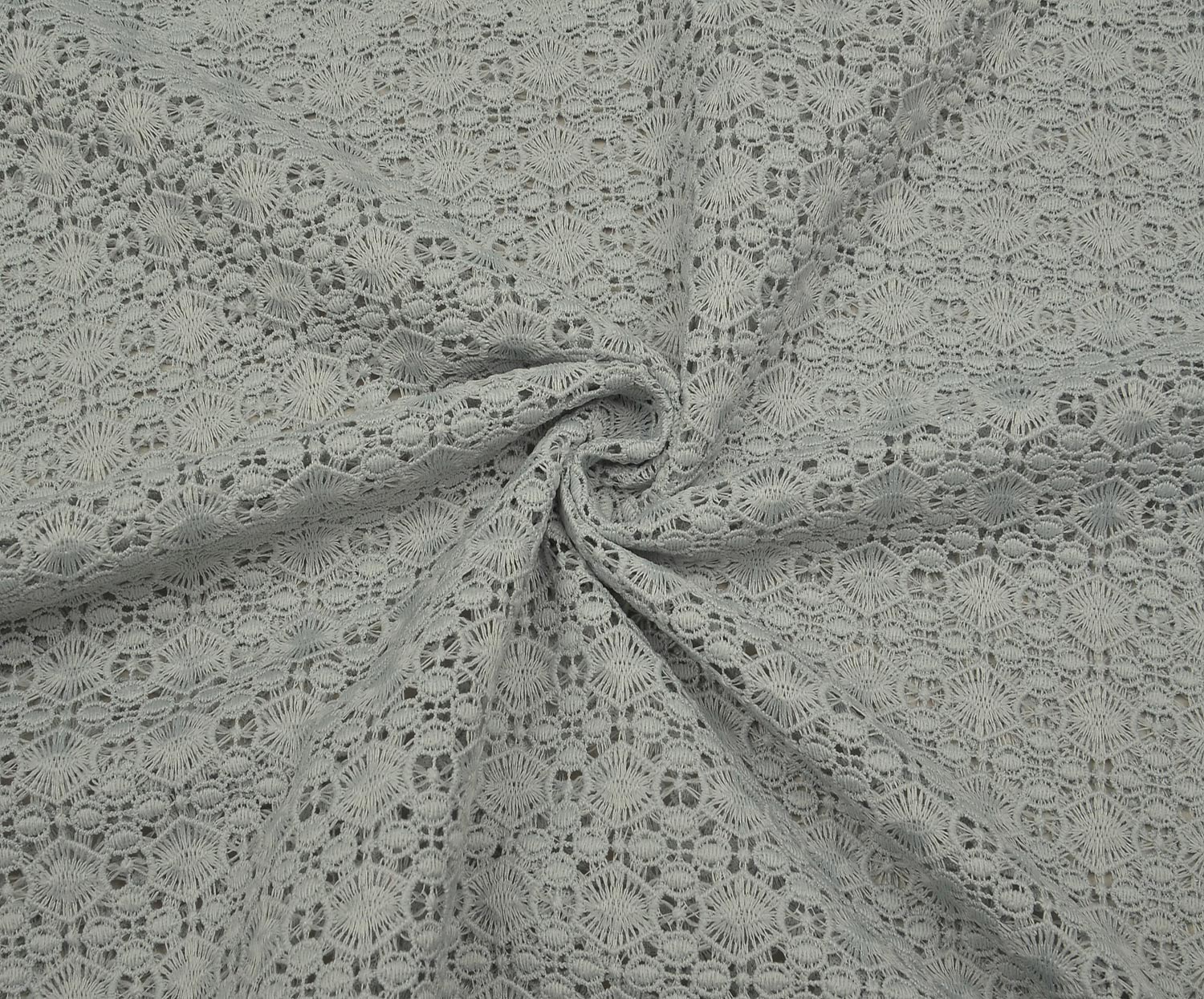 ABİYELİK GÜPÜR DANTEL KUMAŞ - GRİ