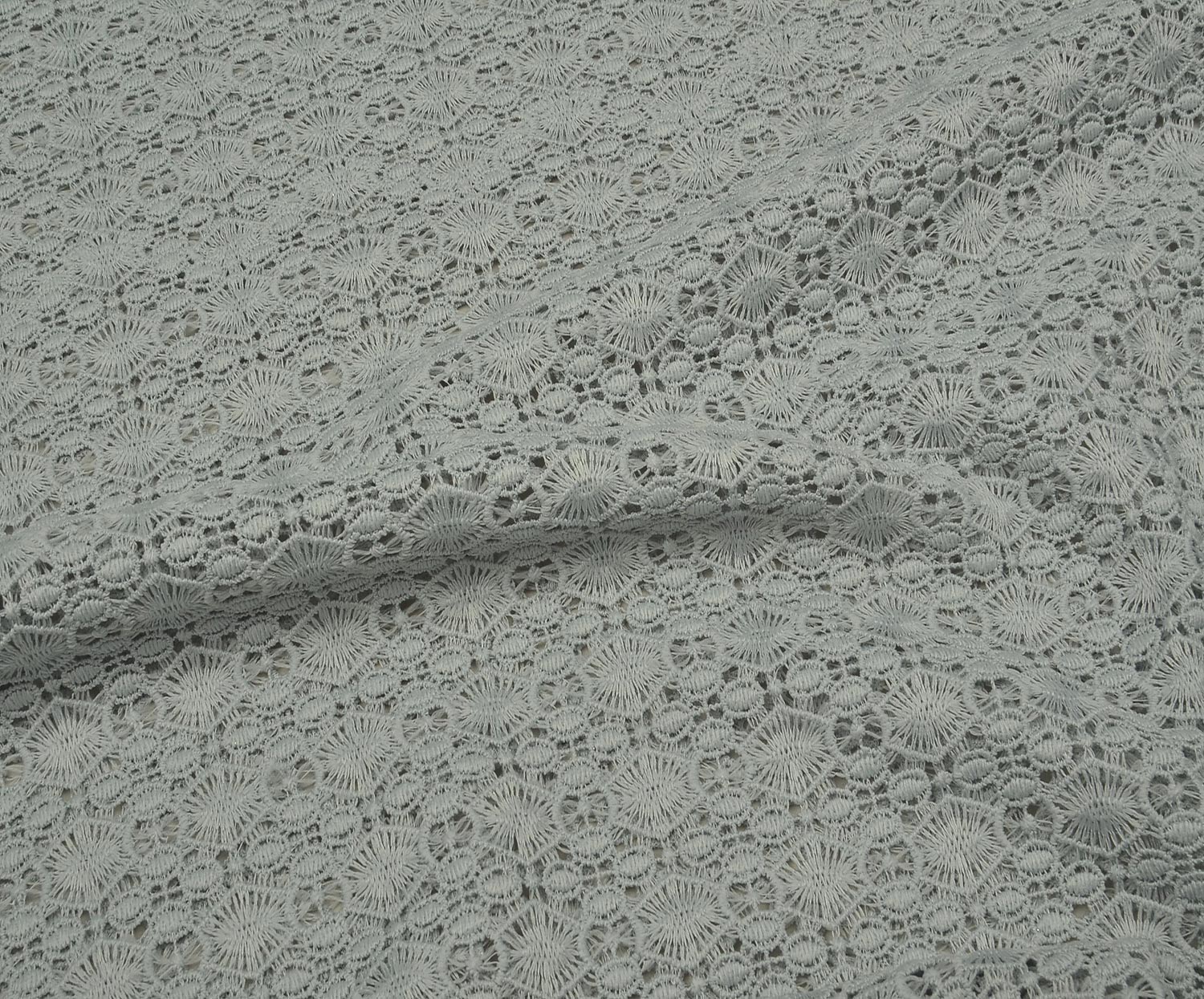 ABİYELİK GÜPÜR DANTEL KUMAŞ - GRİ