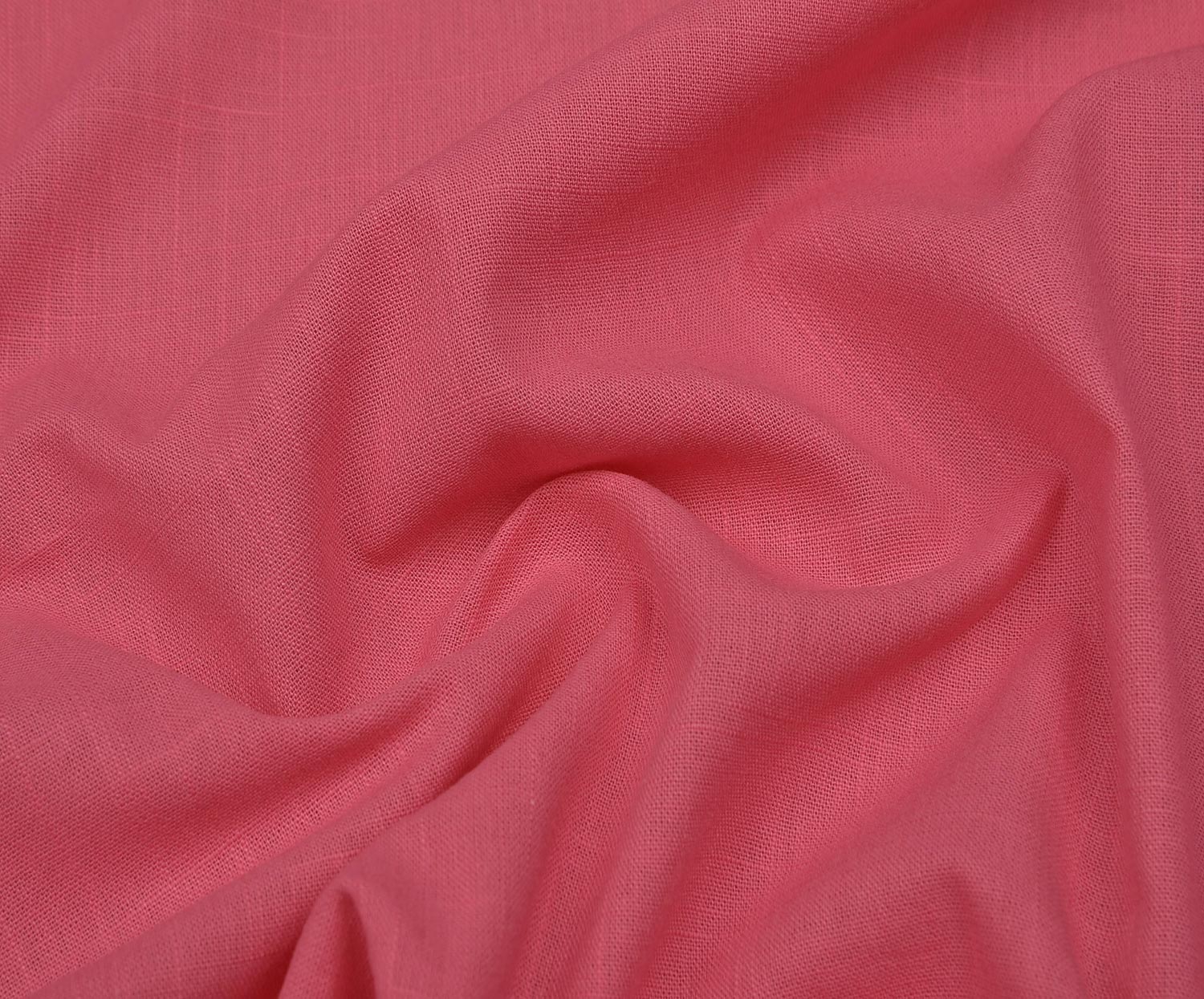 KETEN GÖRÜNÜMLÜ PAMUK KUMAŞ - ŞEKER PEMBE