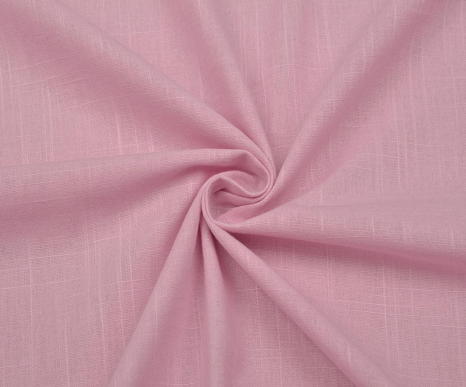 KETEN GÖRÜNÜMLÜ PAMUK KUMAŞ - PEMBE