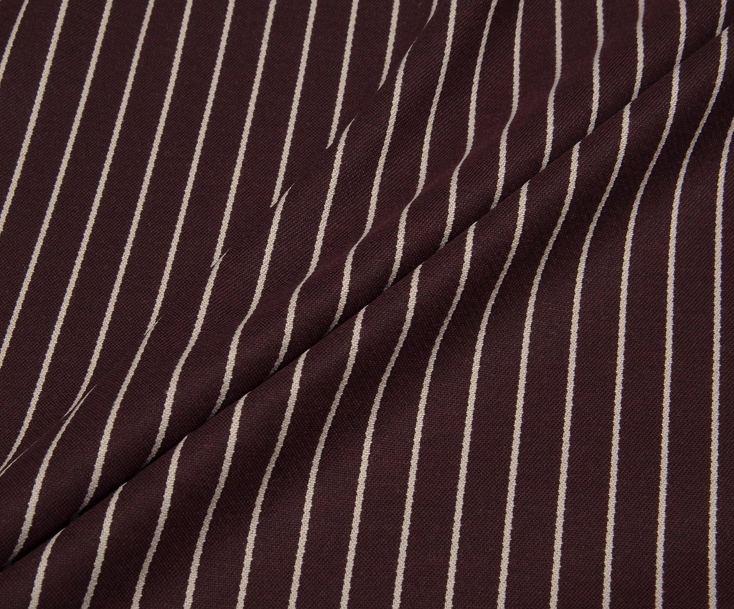 ÇİZGİLİ LİKRALI GABARDİN KUMAŞ - BORDO