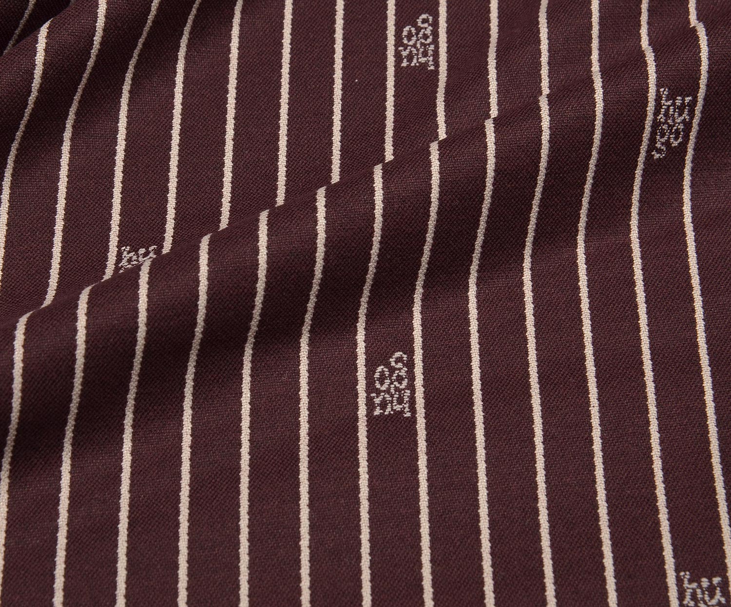 ÇİZGİLİ LİKRALI GABARDİN KUMAŞ - BORDO