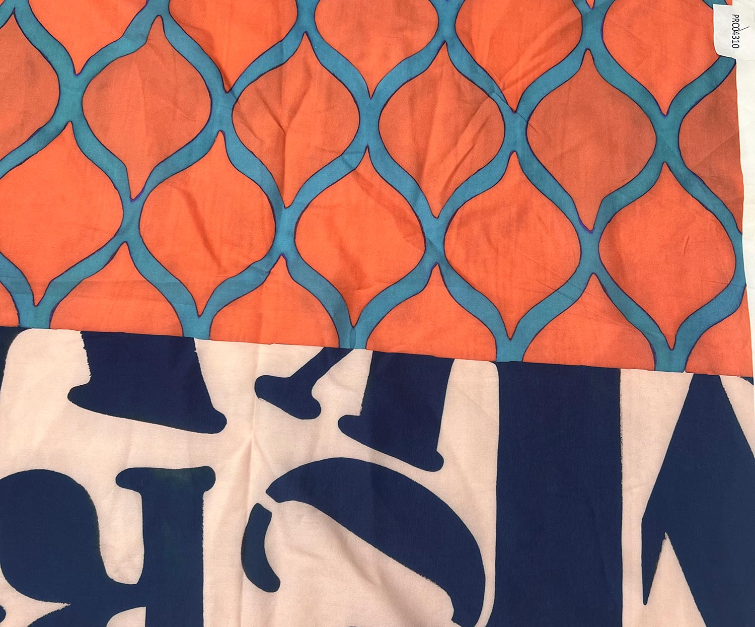 1 METRE DESENLİ PAMUK KUMAŞ - TURUNCU