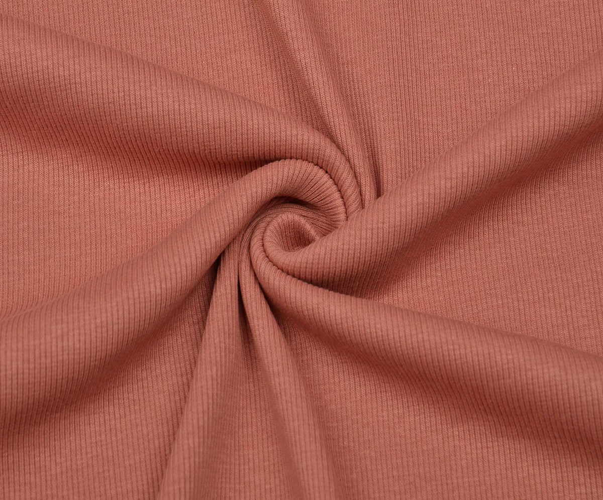 RIB KNIT FABRIC - DARK POWDER