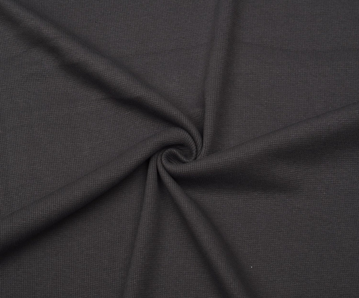 RIB KNIT FABRIC - SMOKE