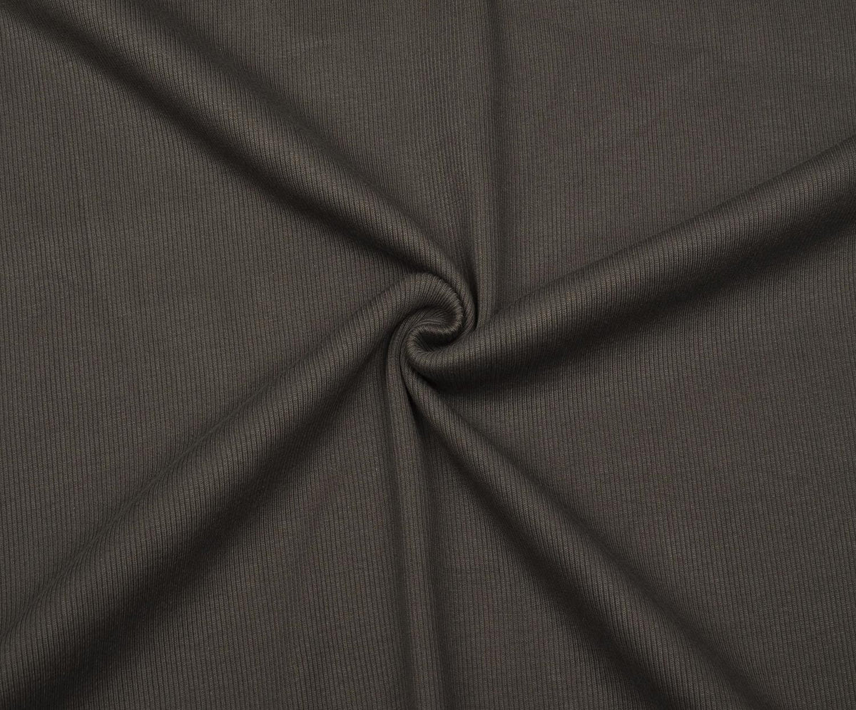 RIB KNIT FABRIC - SMOKE