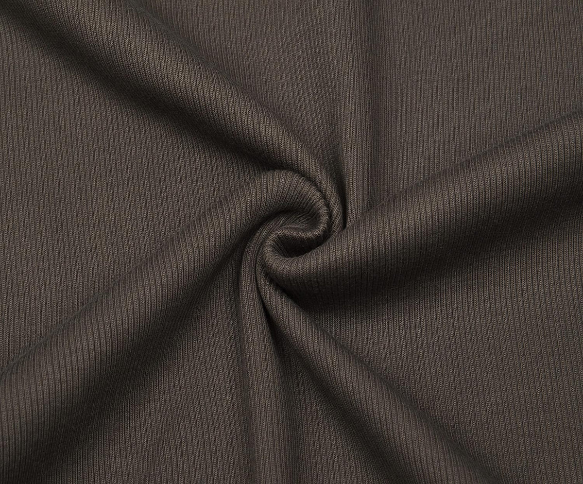 RIB KNIT FABRIC - SMOKE