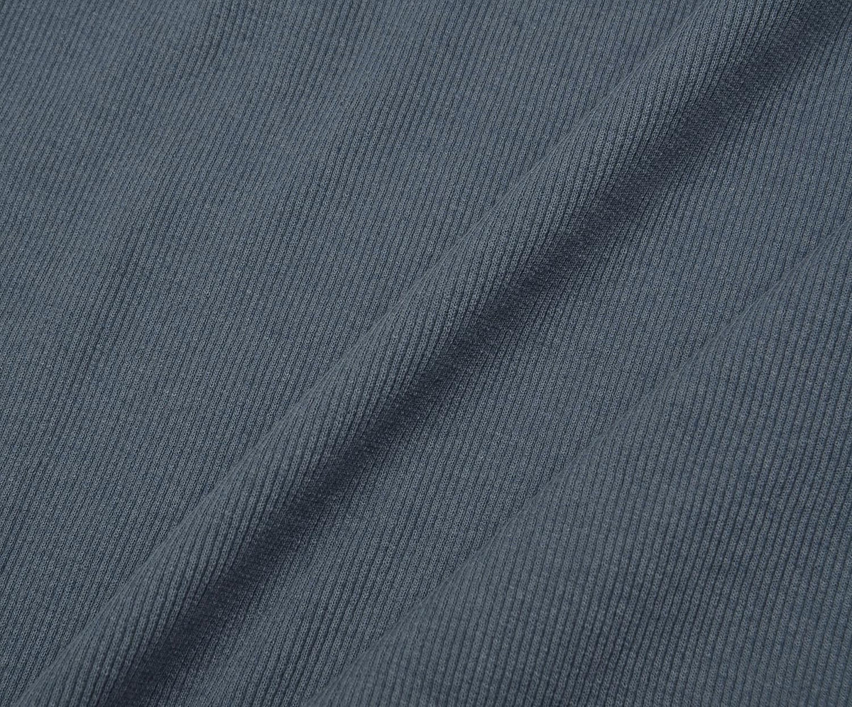 RIB KNIT FABRIC - INDIGO