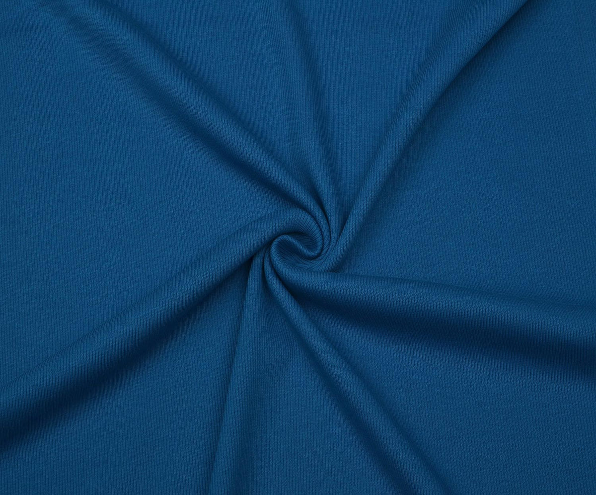 RIB KNIT FABRIC - BLUE
