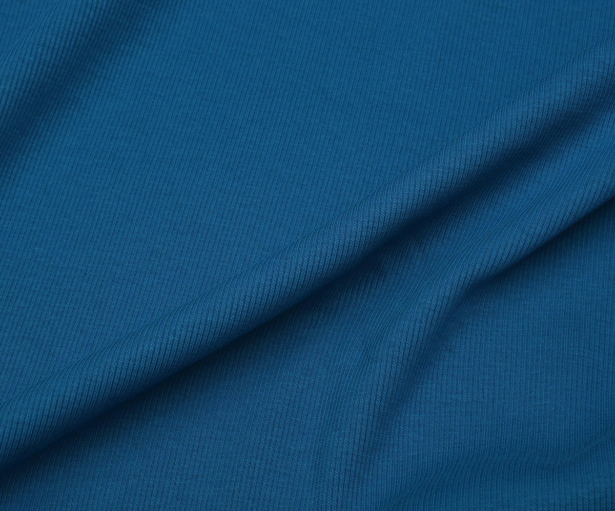 RIB KNIT FABRIC - BLUE