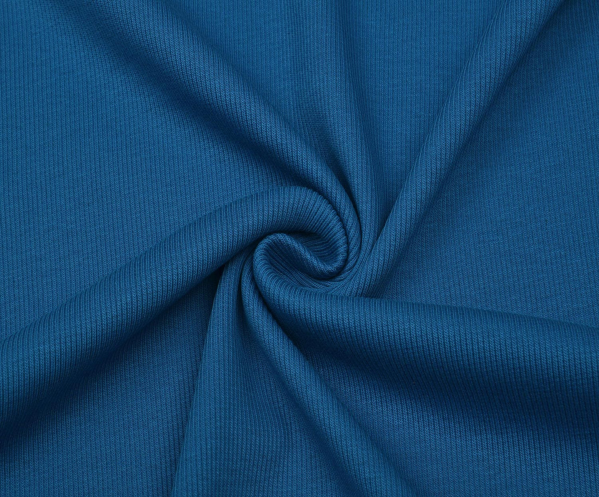 RIB KNIT FABRIC - BLUE