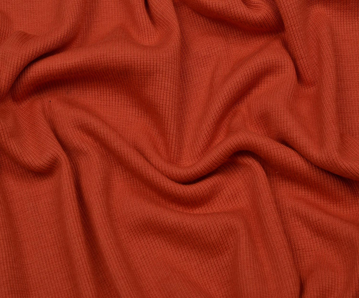 RIB KNIT FABRIC - LIGHT RED