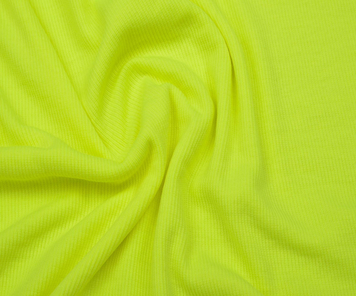 RIB KNIT FABRIC - NEON YELLOW