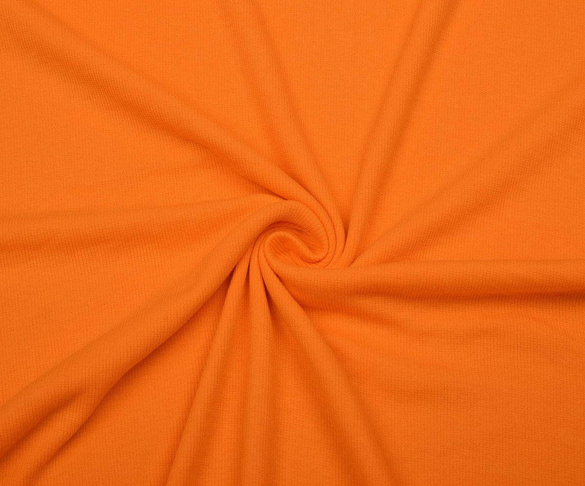 RIB KNIT FABRIC - NEON ORANGE