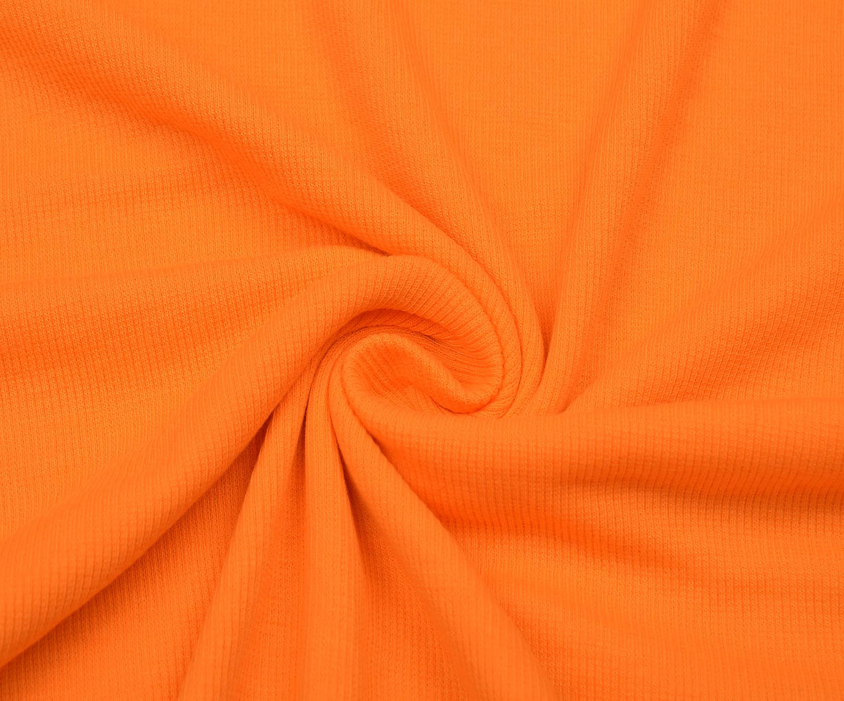 RIB KNIT FABRIC - NEON ORANGE