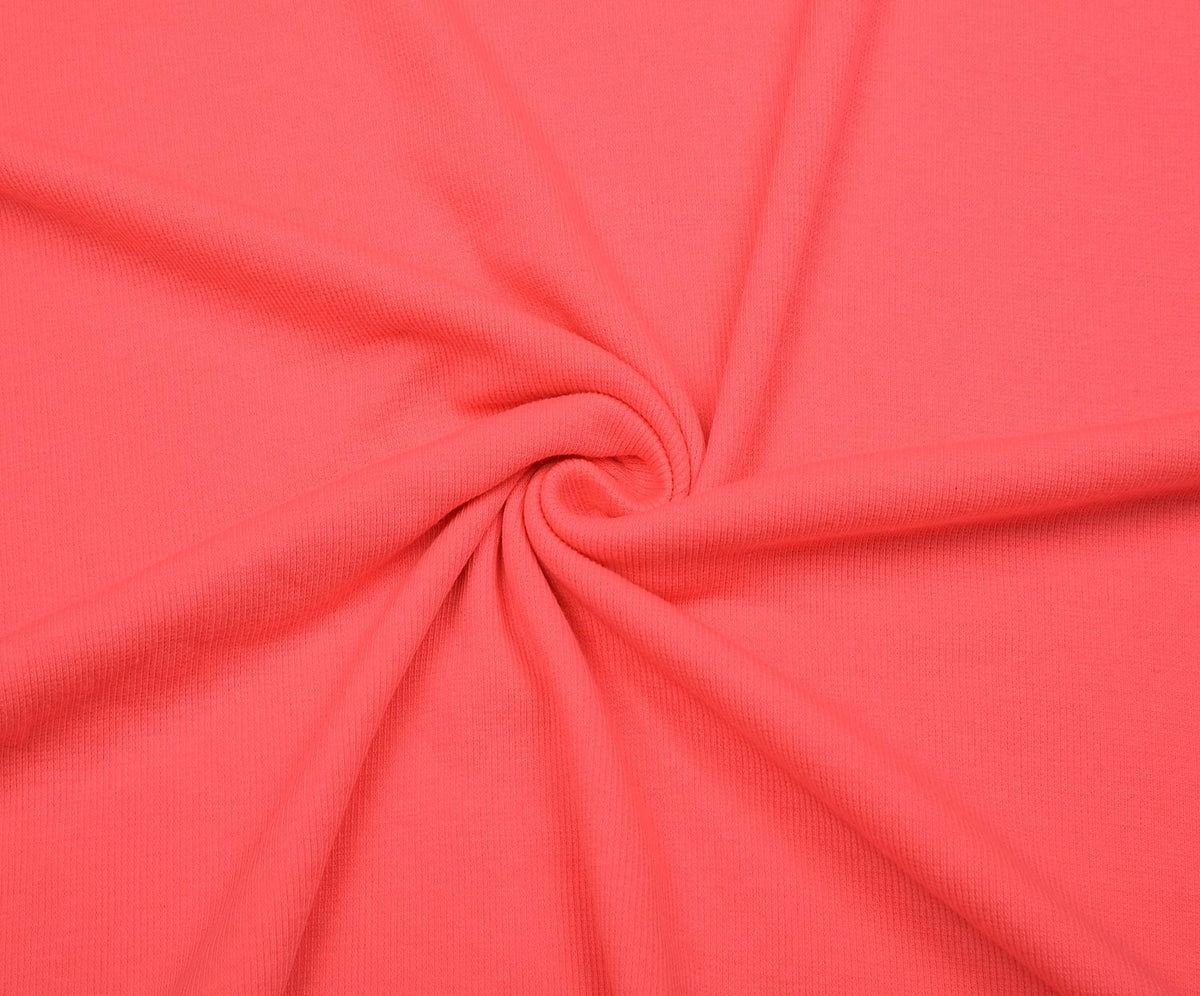 RIB KNIT FABRIC - NEON PINK