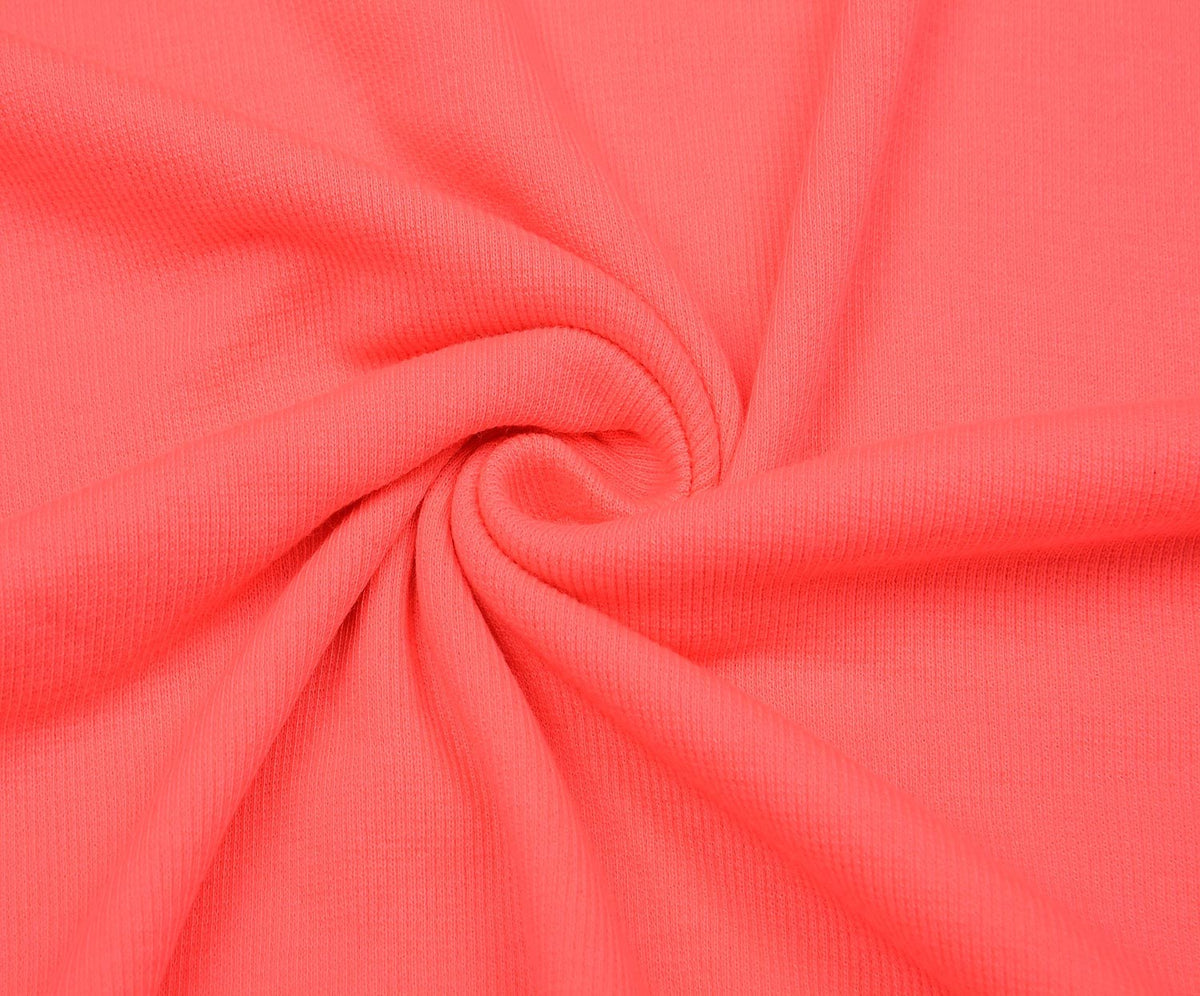 RIB KNIT FABRIC - NEON PINK