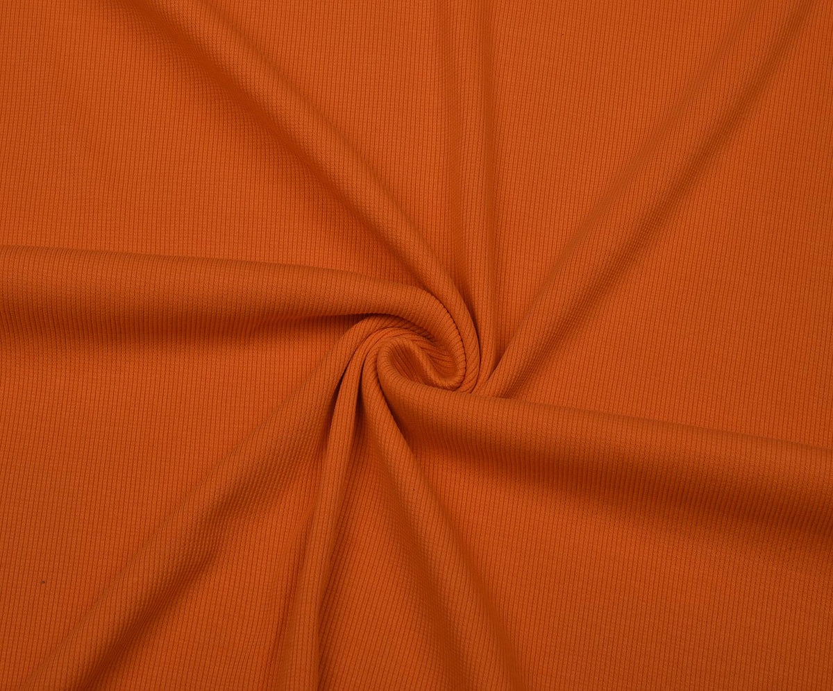 RIB KNIT FABRIC - ORANGE