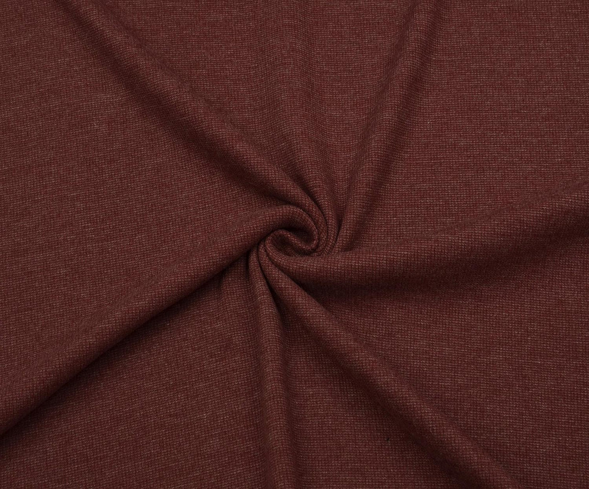 RIB KNIT FABRIC - CLARET RED