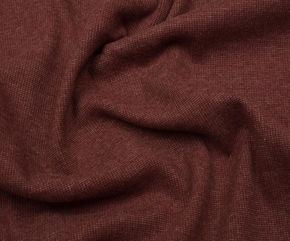 RIB KNIT FABRIC - CLARET RED