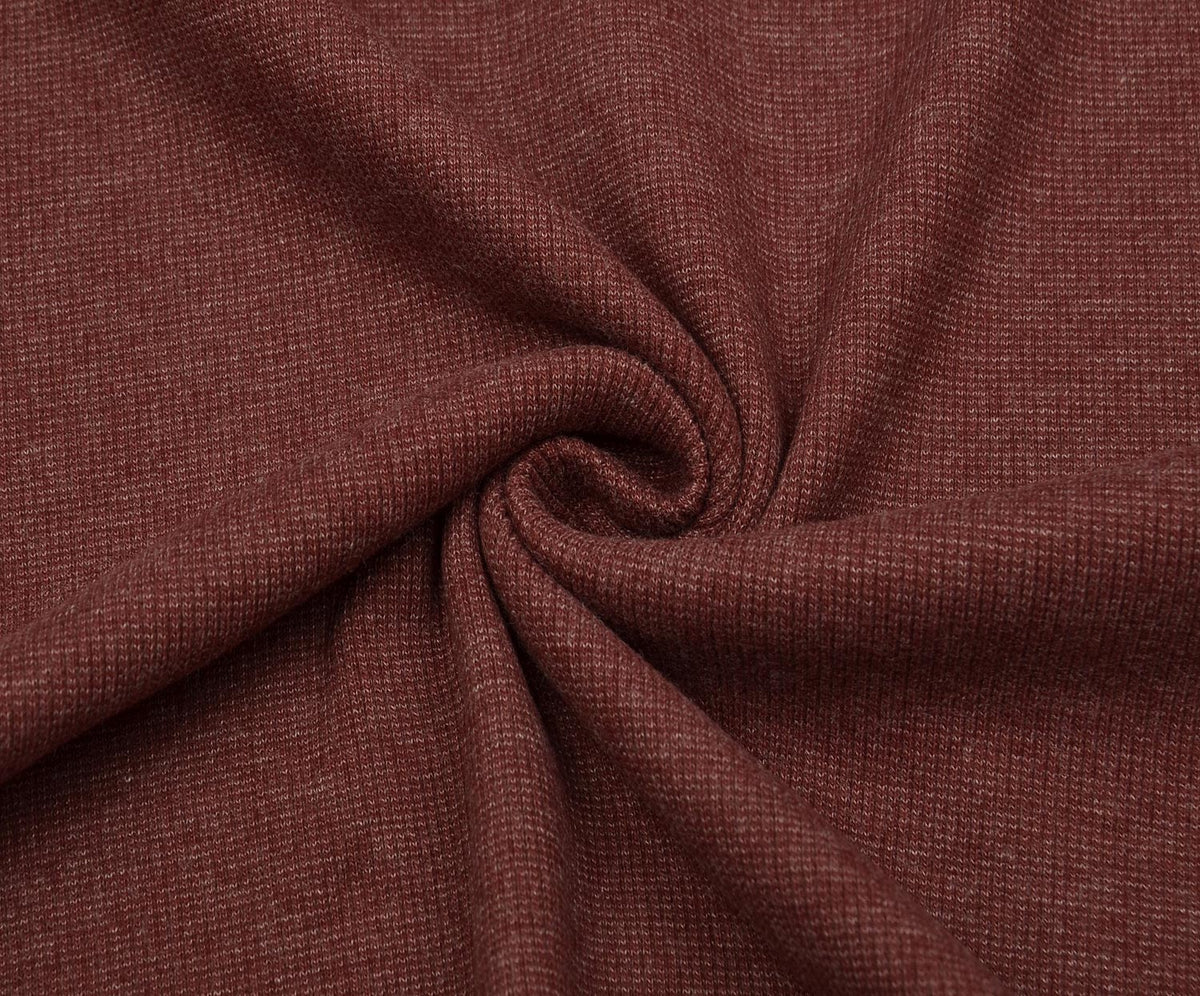 RIB KNIT FABRIC - CLARET RED