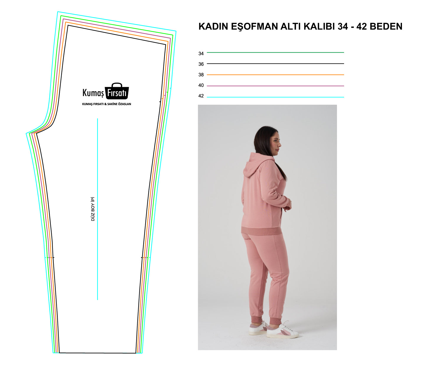 KADIN EŞOFMAN ALTI KALIBI 34-42 BEDEN