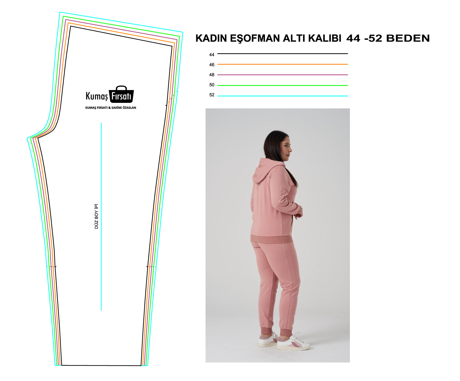 KADIN EŞOFMAN ALTI KALIBI 44-52 BEDEN