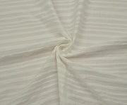 STRIPED VISCOSE FABRIC - ECRU