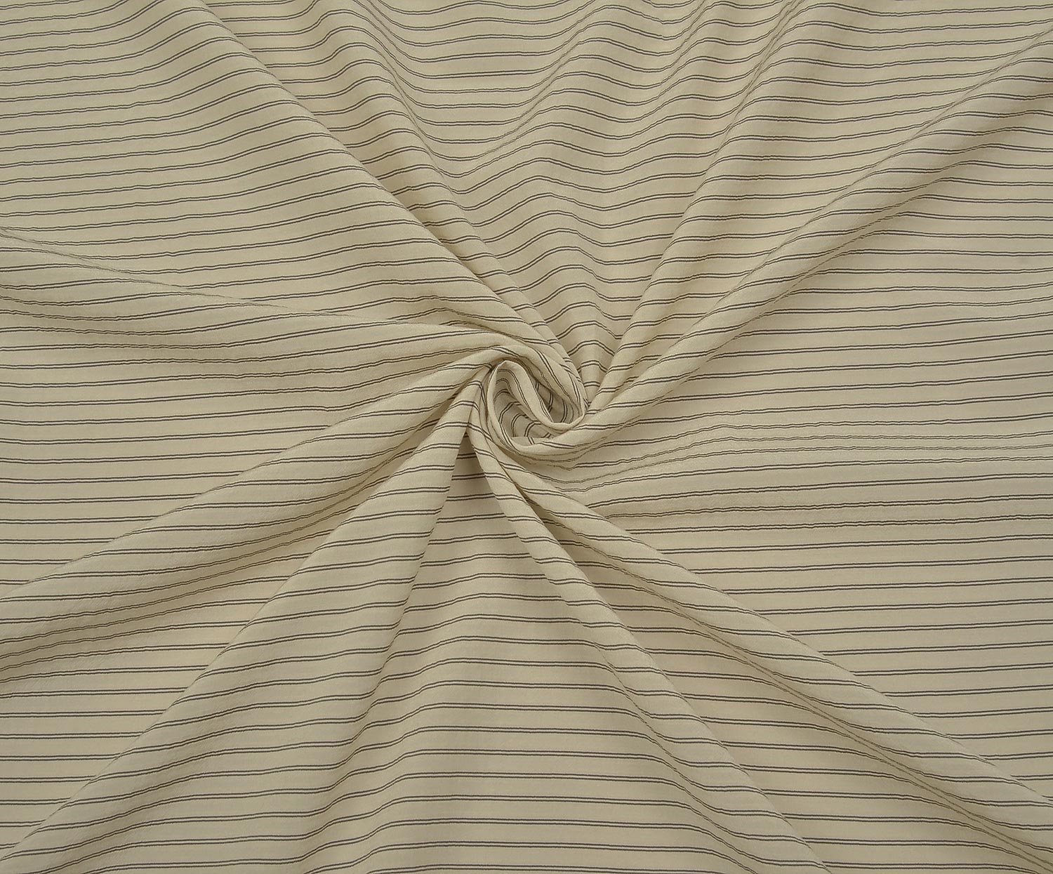 STRIPED VISCOSE FABRIC - BEIGE