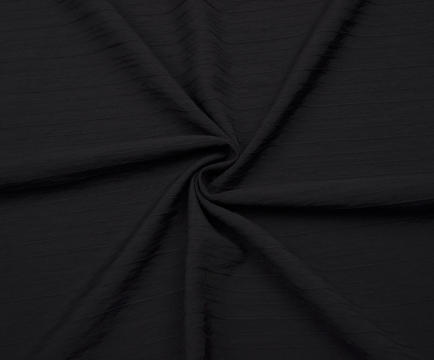 STRIPED VISCOSE FABRIC - BLACK