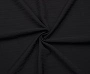 STRIPED VISCOSE FABRIC - BLACK