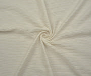 STRIPED VISCOSE FABRIC - ECRU