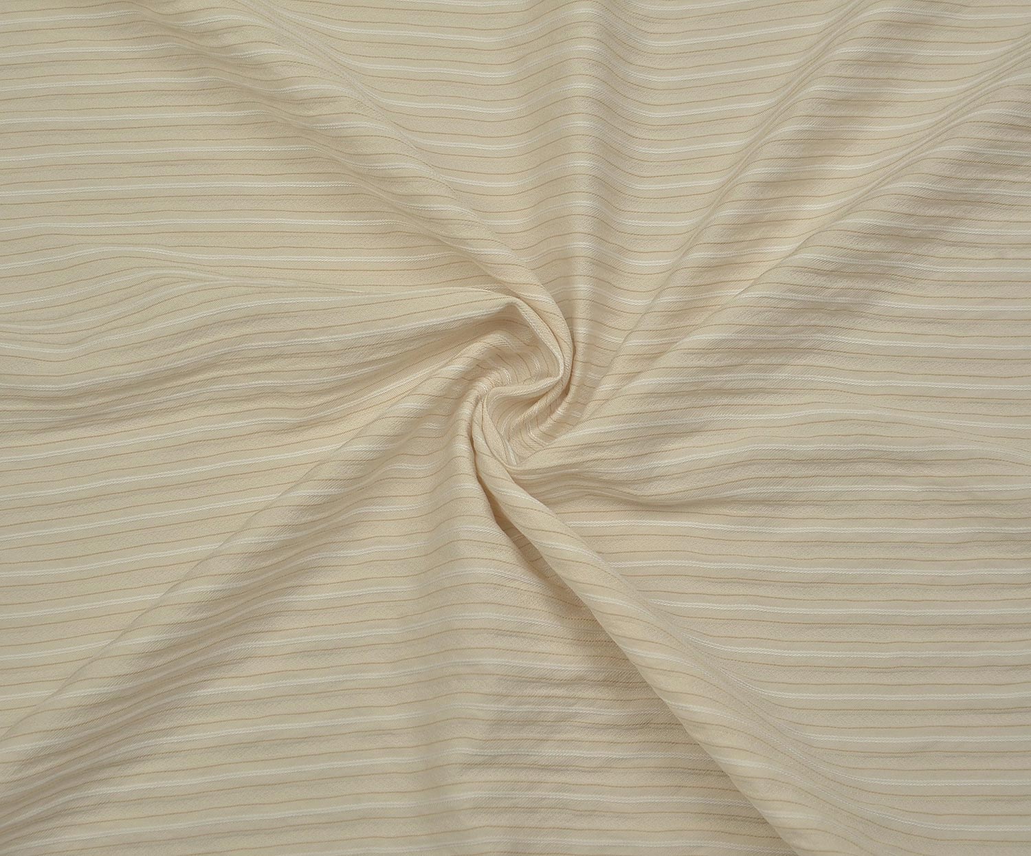 STRIPED VISCOSE FABRIC - CREAM
