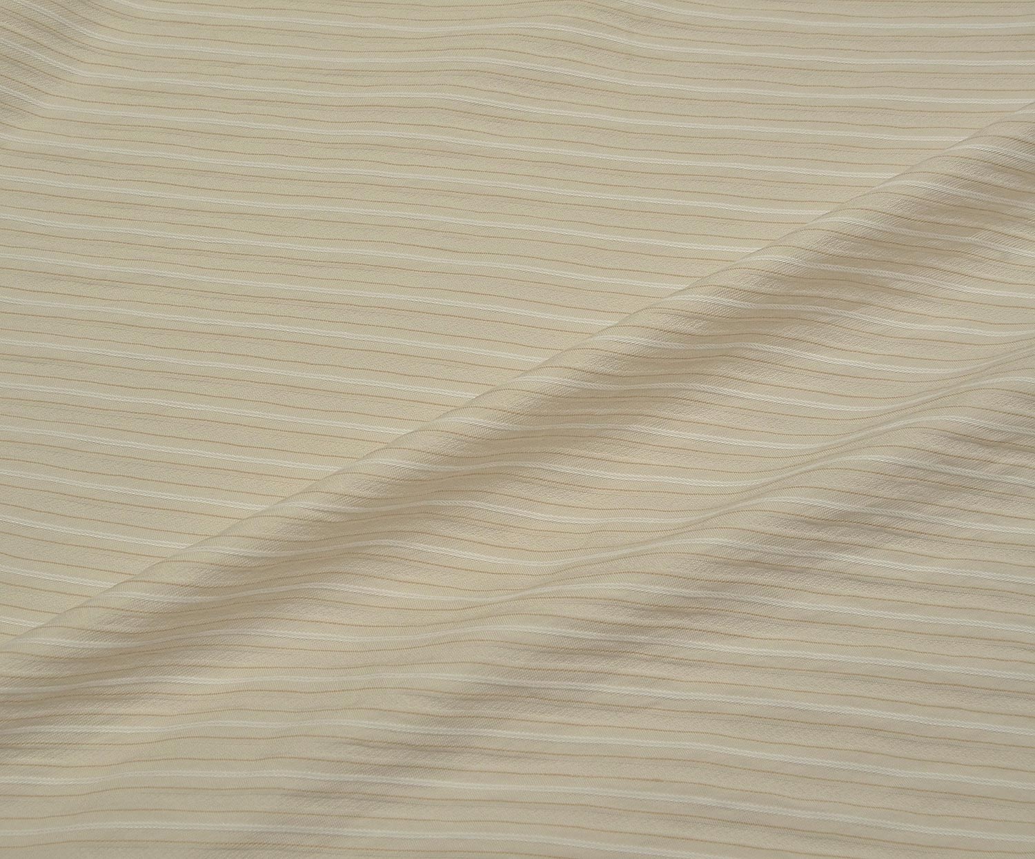 STRIPED VISCOSE FABRIC - CREAM