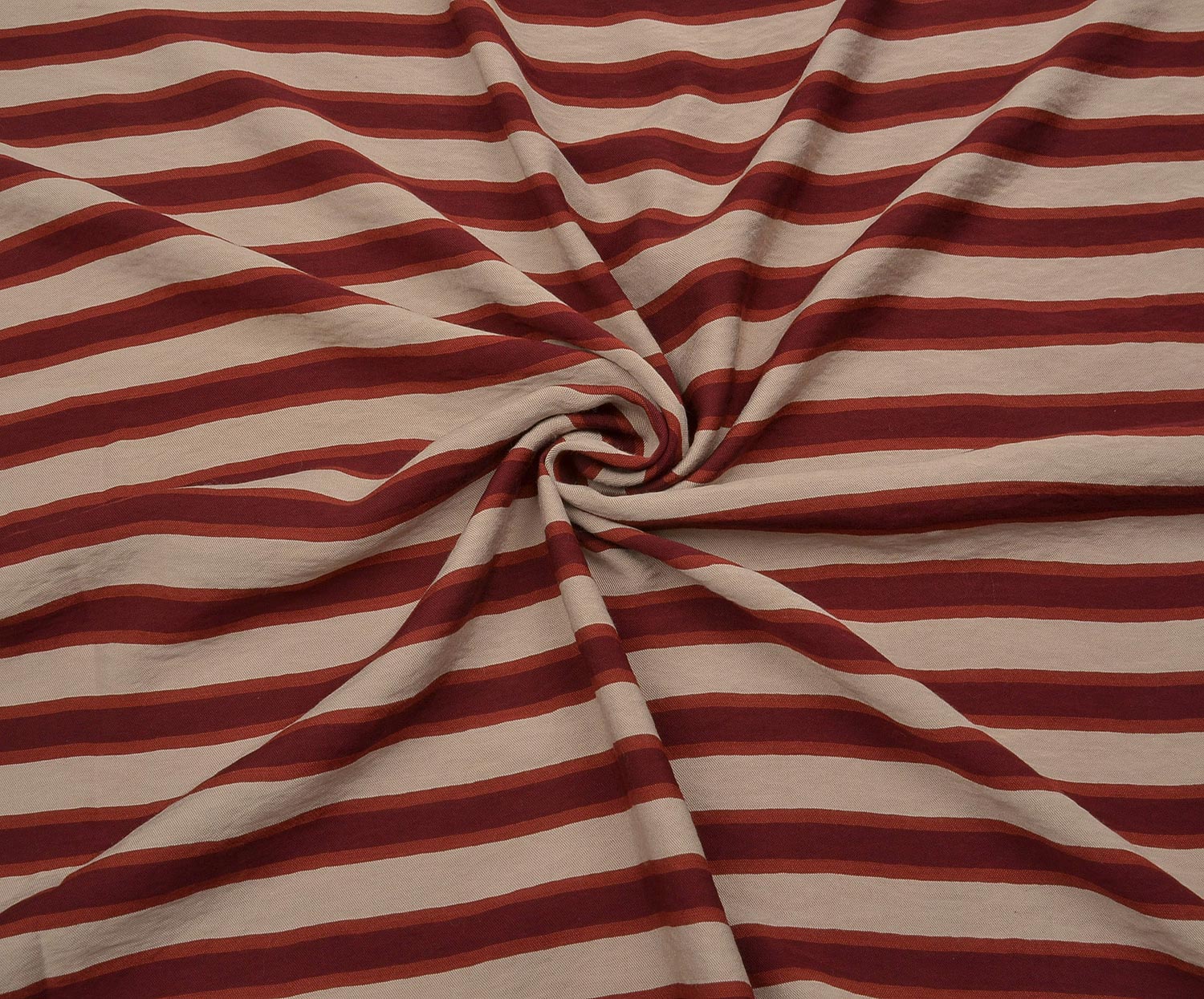 STRIPED VISCOSE FABRIC - BURGUNDY