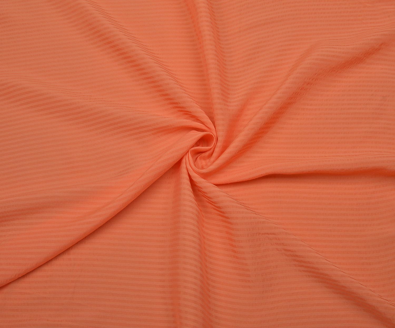 STRIPED COTTON FABRIC - ORANGE