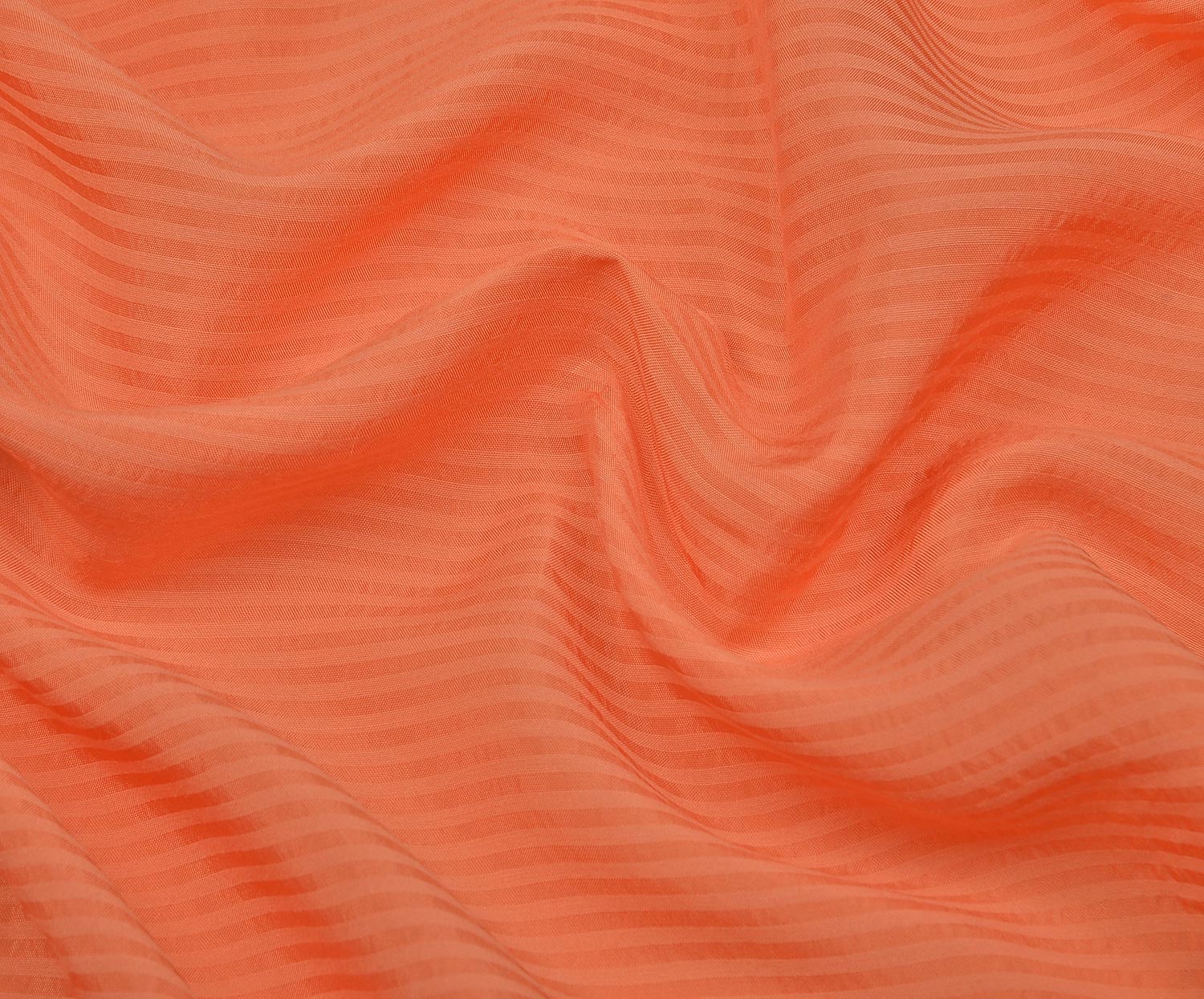 STRIPED COTTON FABRIC - ORANGE