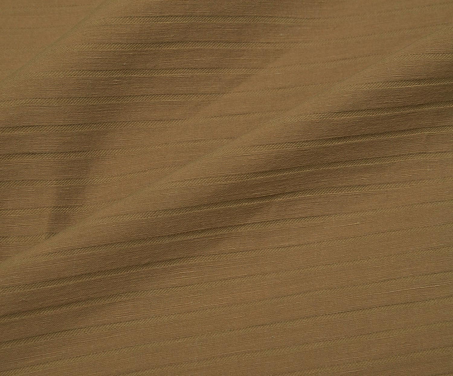 STRIPED COTTON FABRIC - CAMEL