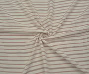 STRIPED VISCOSE FABRIC - ECRU
