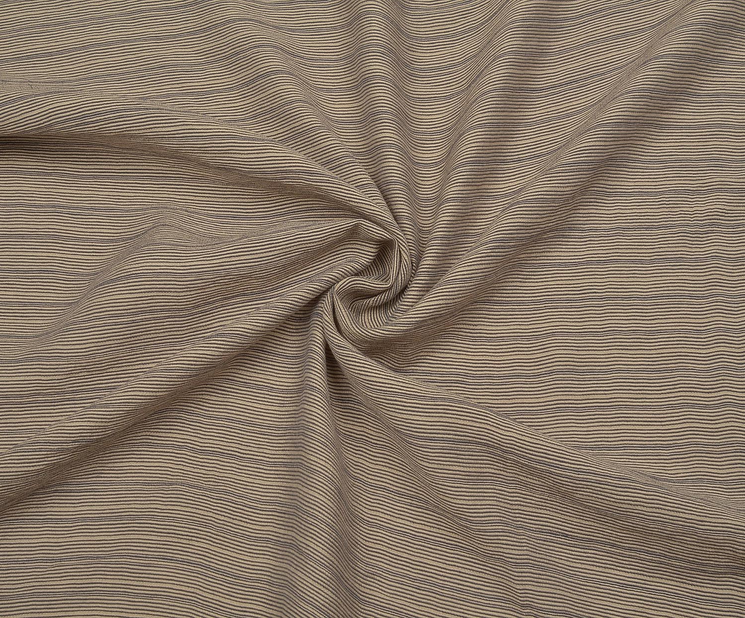 STRIPED VISCOSE FABRIC - BEIGE