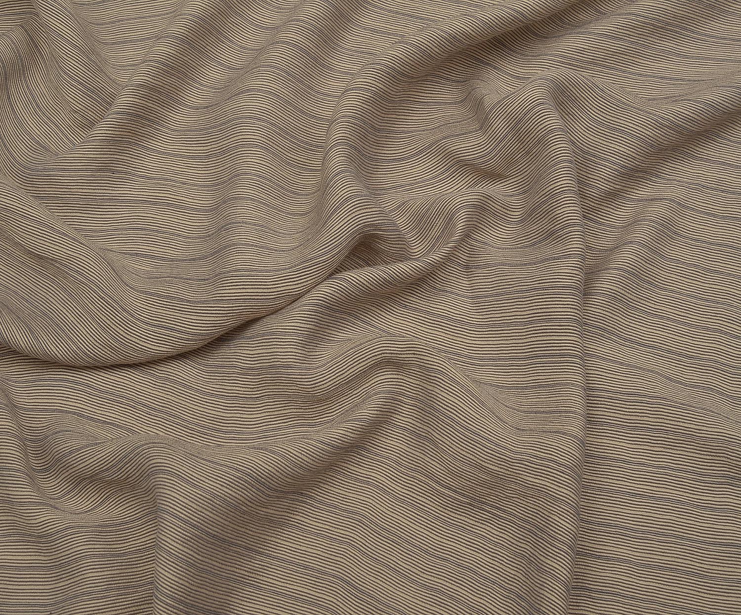 STRIPED VISCOSE FABRIC - BEIGE