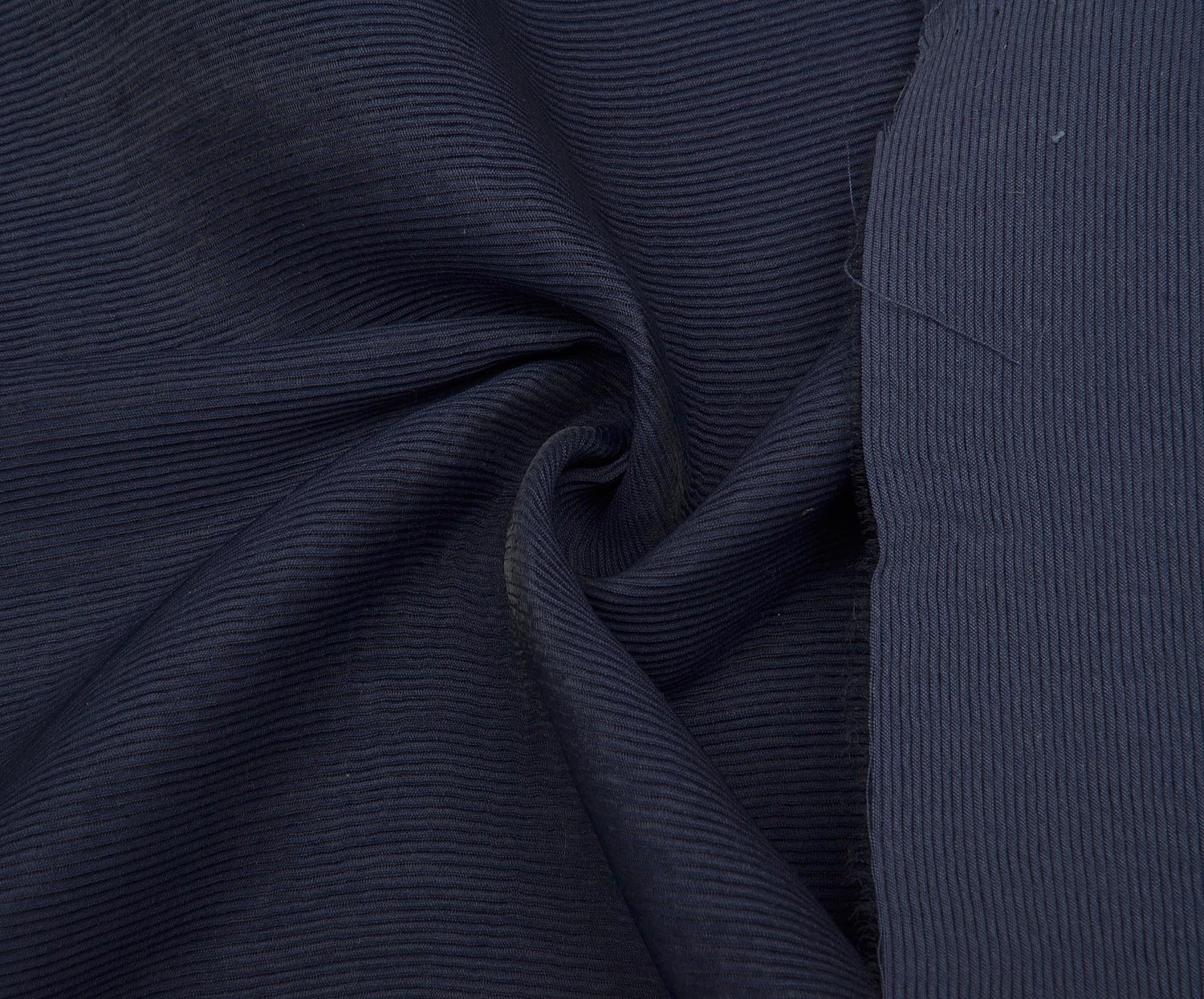 RIB-LOOK VISCOSE FABRIC - NAVY