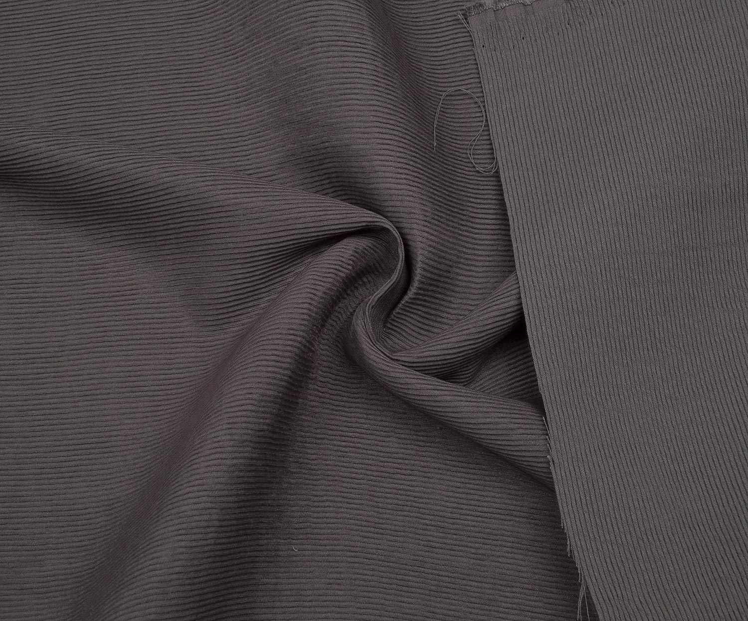 RIBBED VISCOSE FABRIC - GREY