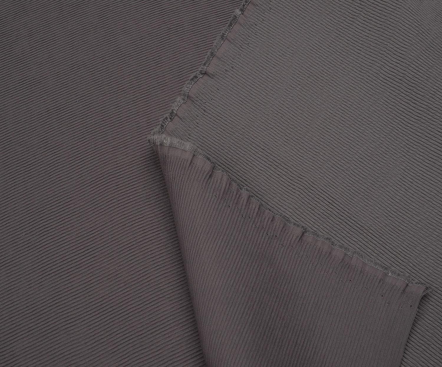 RIBBED VISCOSE FABRIC - GREY