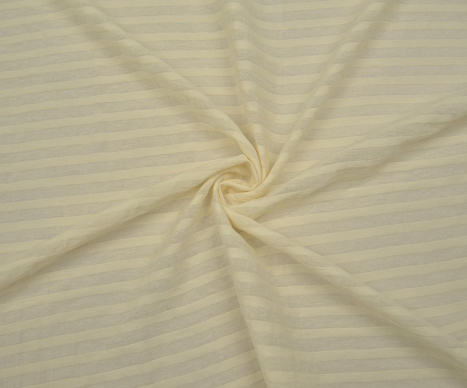 STRIPED VISCOSE FABRIC - CREAM