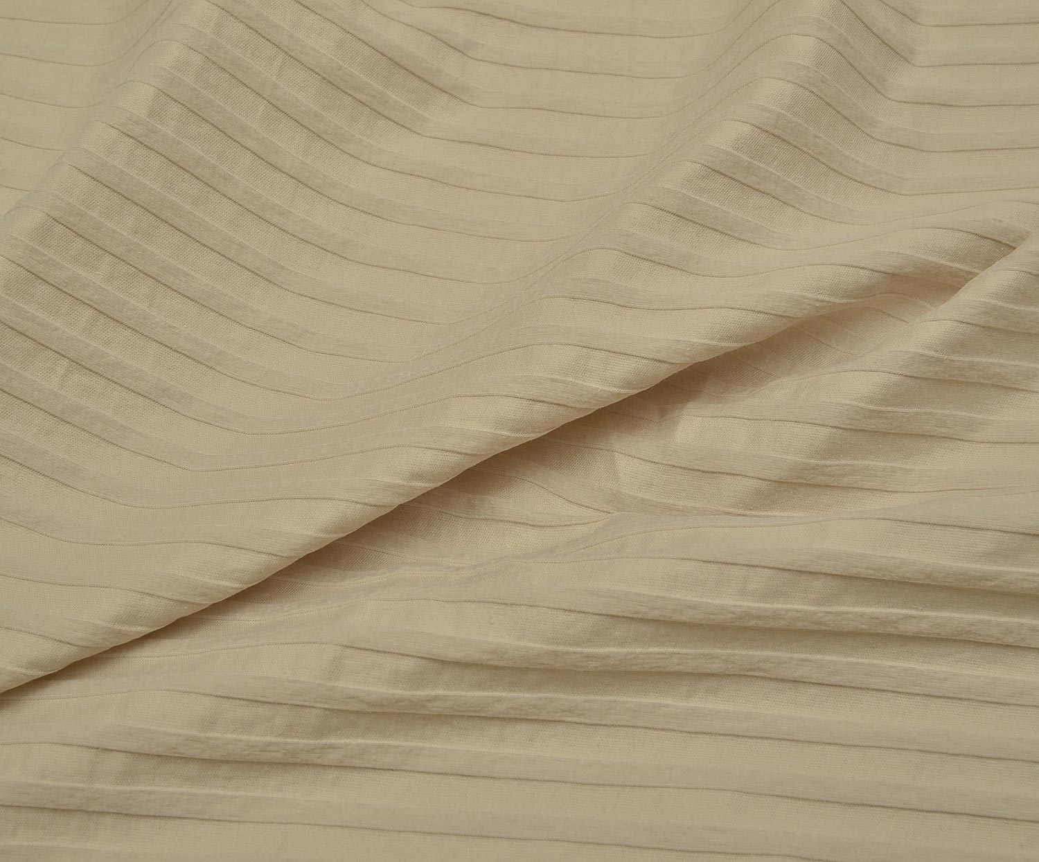 STRIPED VISCOSE FABRIC - BEIGE