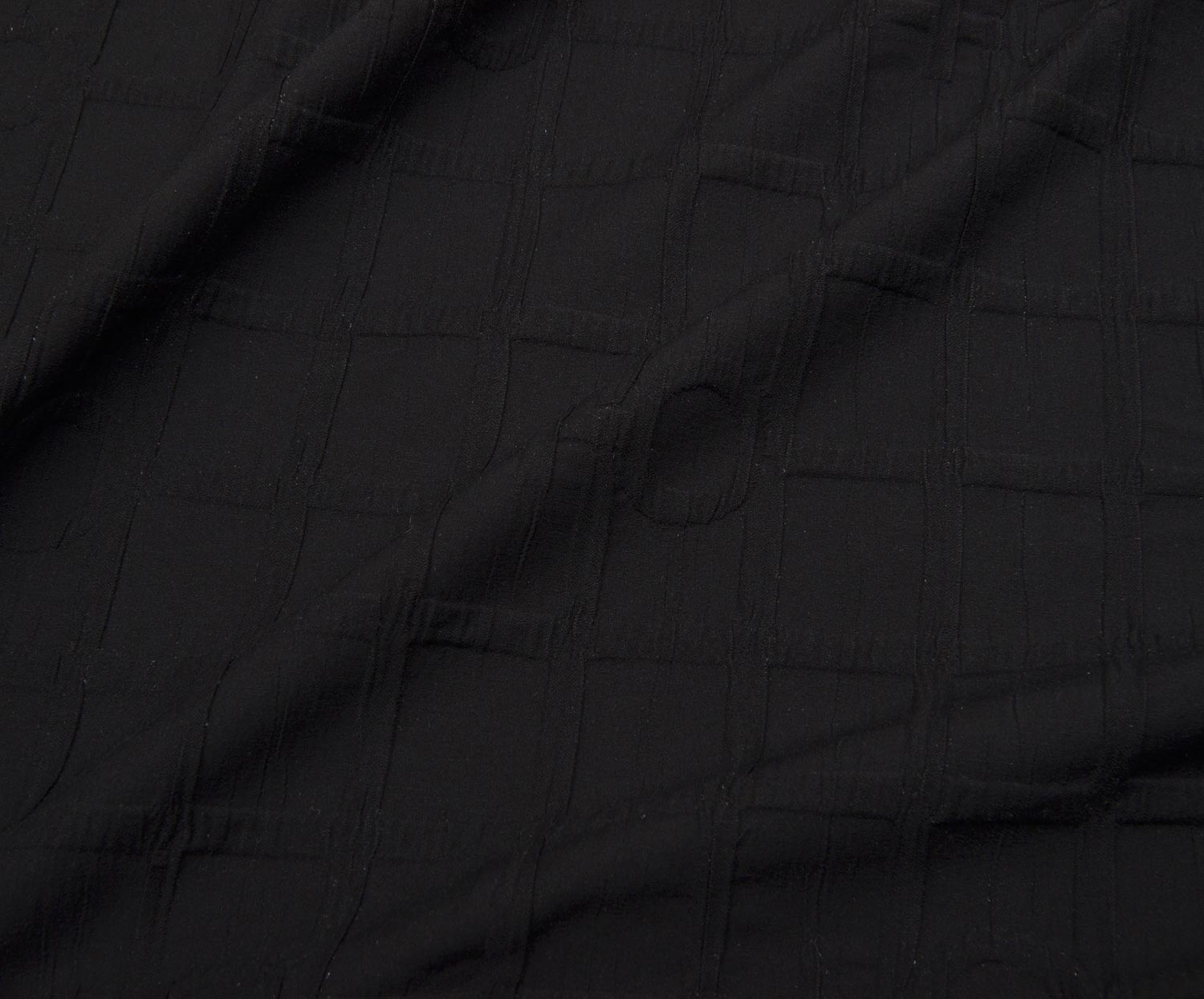 PATTERNED LYCRA COTTON FABRIC - BLACK